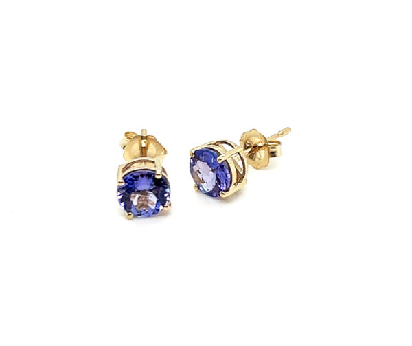 TANZANITE STUD EARRINGS - Image 4