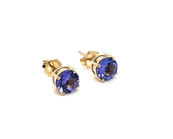 TANZANITE STUD EARRINGS - Image 2