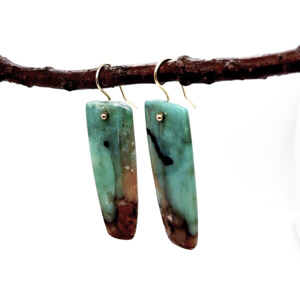 OPALIZED WOOD EARRINGS - Image 2