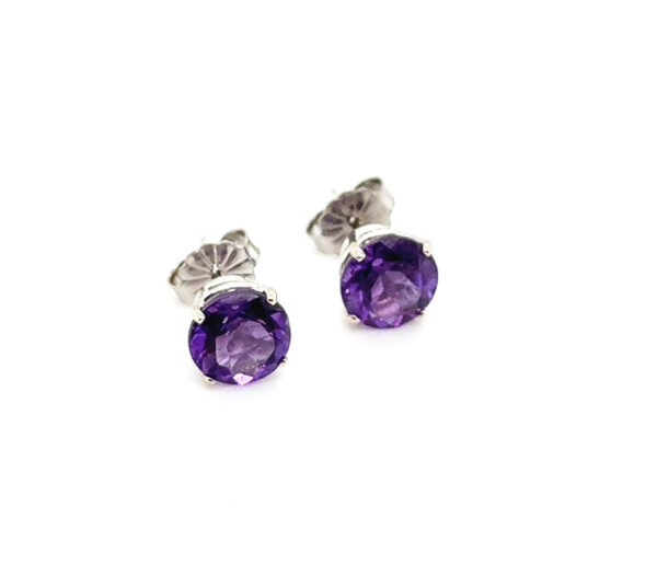 AMETHYST STUD EARRINGS - Image 3