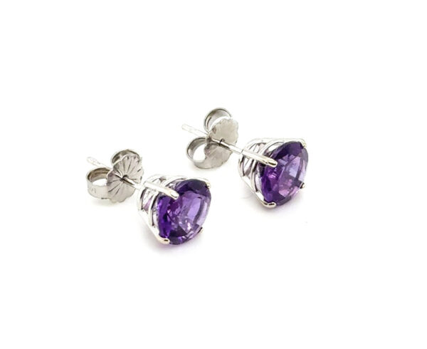 AMETHYST STUD EARRINGS - Image 2