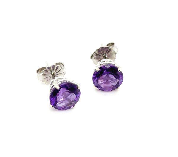 AMETHYST STUD EARRINGS